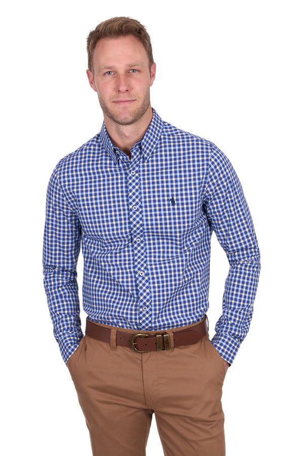 Thomas Cook - Mens - James Tailored Fit Shirt - Royal/Yellow