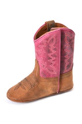 Pure Western - Infant - High Top Boot (I) - Molly ~ Brown/Pink