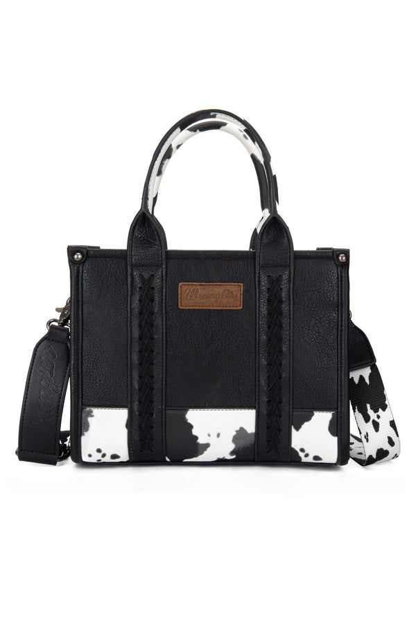 Wrangler - Cow Print Crossbody Bag - Black