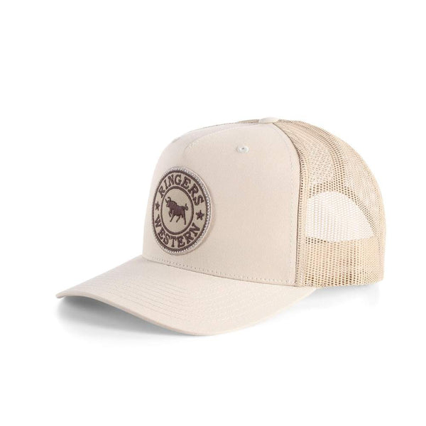Ringers Western - Cap - Trucker - Bone Bone/Choc Patch