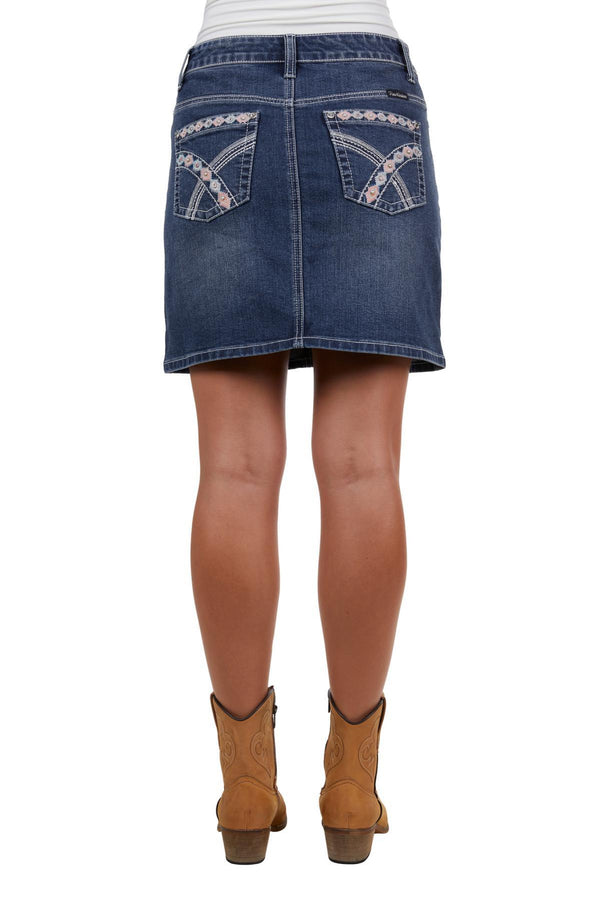 Pure Western - Womens - Davina Denim Skirt - Indigo