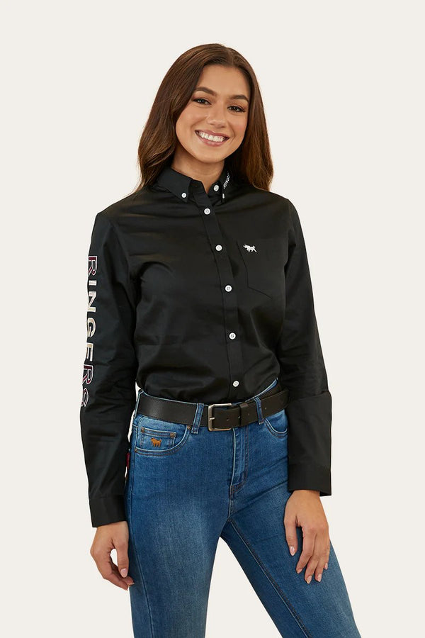 Ringers Western - Womens - Malaya Dress Shirt - Black/Pink Camo