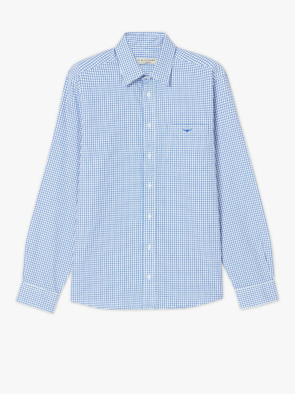 R.M.Williams - Collins Check Shirt - White/Blue