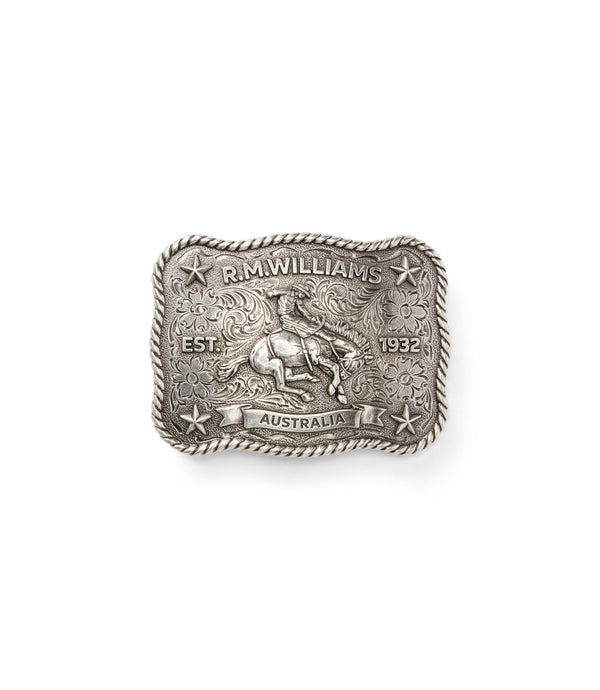 R.M.Williams - Cloudbuster Trophy Buckle -AntiqueSilver
