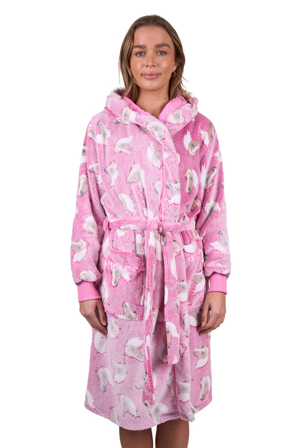 Thomas Cook - Adult - Snuggle Dressing Gown - LiveToRide -Pink