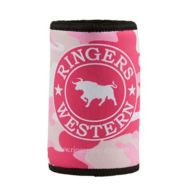 Ringers Western - Signature Bull Stubby Cooler - Pink Camo