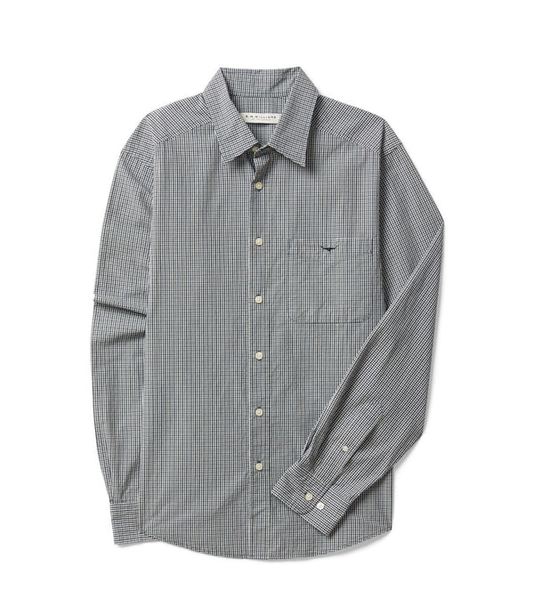 R.M.Williams - Mens - Quinn Classic Poplin Shirt - Wht/Nav/Grn