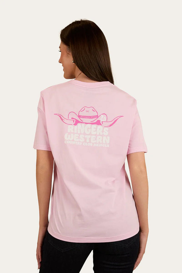 Ringers Western - Womens - Country Club Loose Tee - Ballet Pink