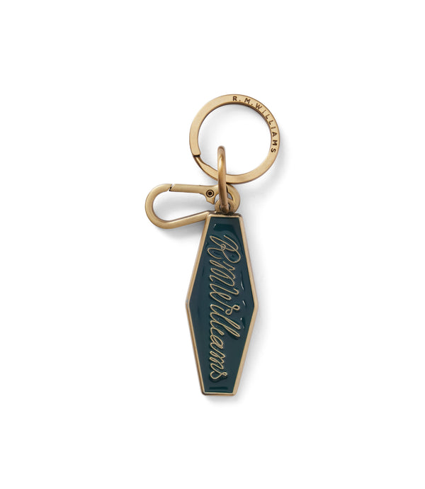 R.M.Williams - Rope Logo Enamel Keyring - Pine