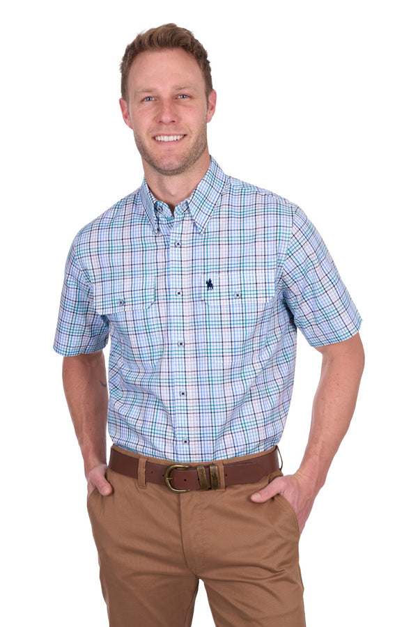 Thomas Cook - Mens - Matt S/Sleeve Shirt - Navy/Multi