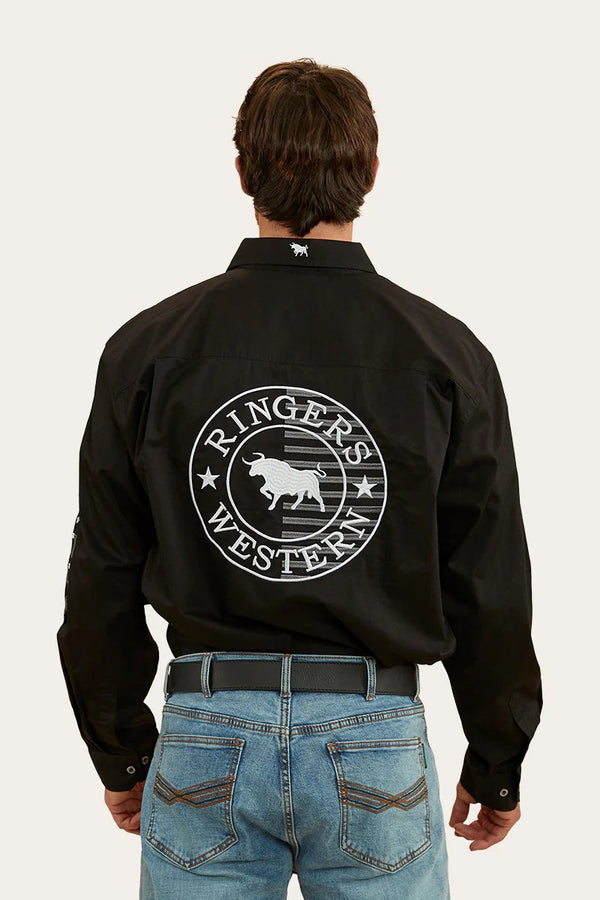 Ringers Western - Mens - Hawkeye Full Button Flag Shirt - Black