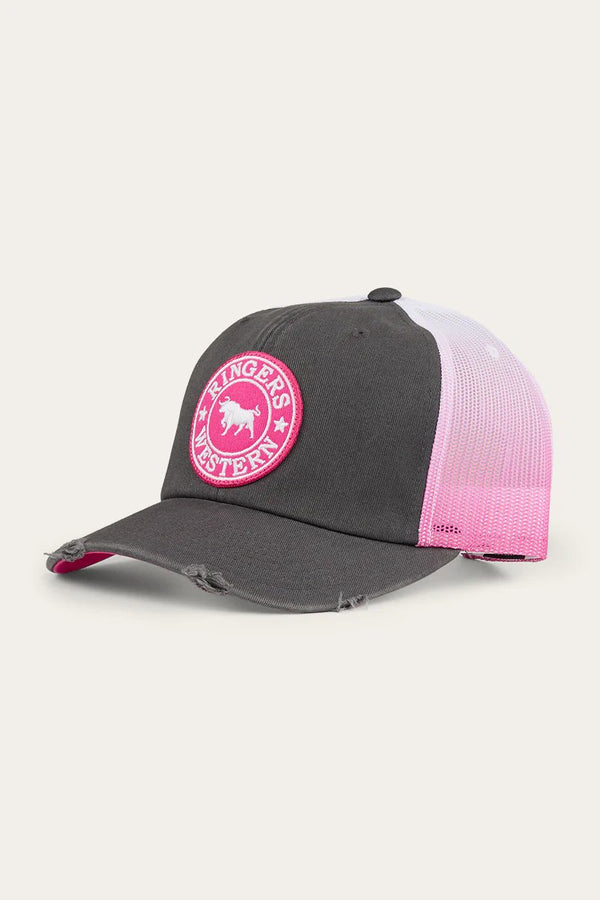 Ringers Western - Cap - Trucker - Quinn - Grey/Candy
