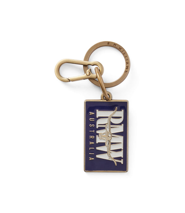 R.M.Williams - Heritage Logo Enamel Keyring - Navy