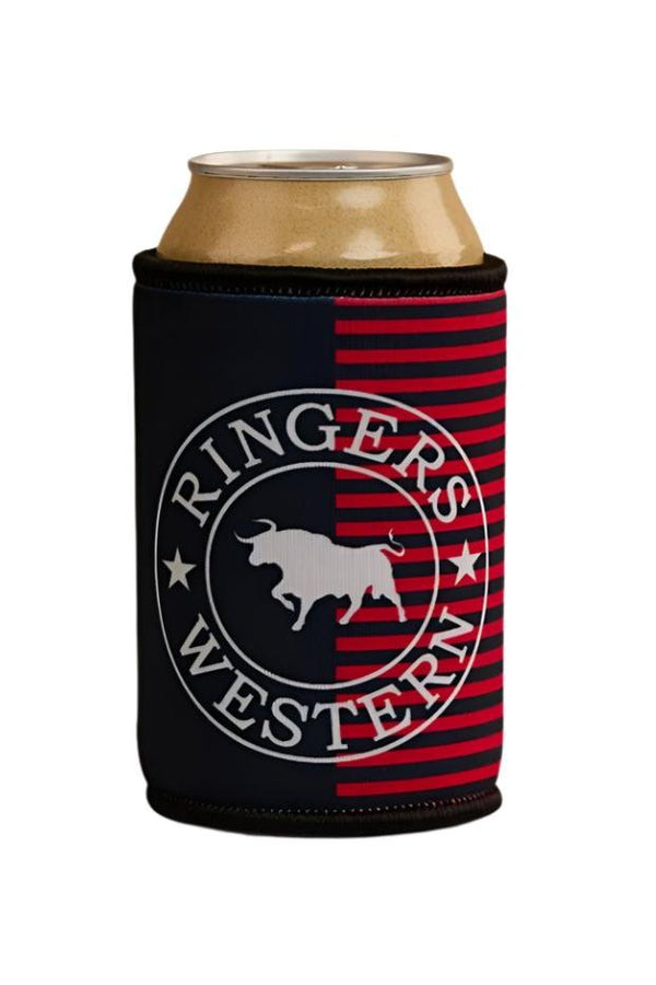 Ringers Western - Signature Bull Flag Stubby Cooler - Navy