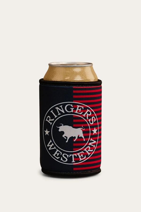 Ringers Western - Signature Bull Flag Stubby Cooler - Navy