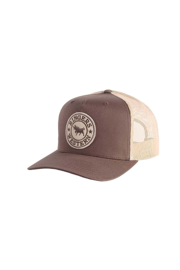 Ringers Western - Cap - Trucker - ChocBone/BoneChocPatch