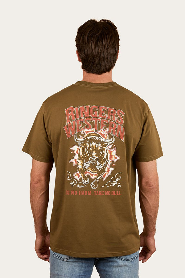 Ringers Western - Mens - Do No Harm Take No Bull Loose Tee -M/Grn