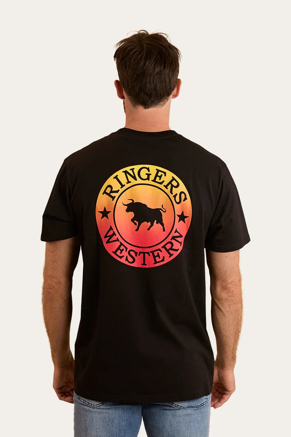 Ringers Western - Mens - Signature Bull Loose Tee - Black Fade