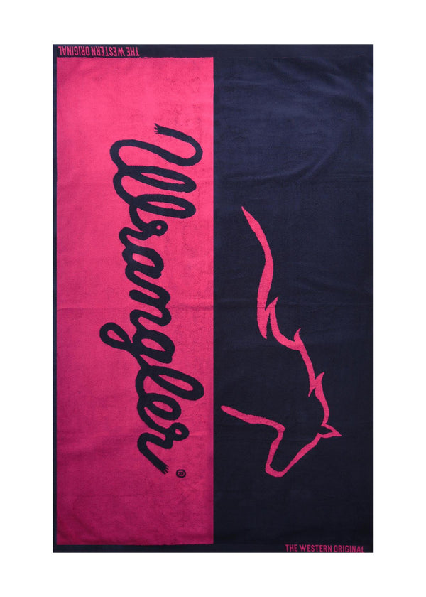 Wrangler - Towel - Wrangler Run Horse -Fuschia/Navy