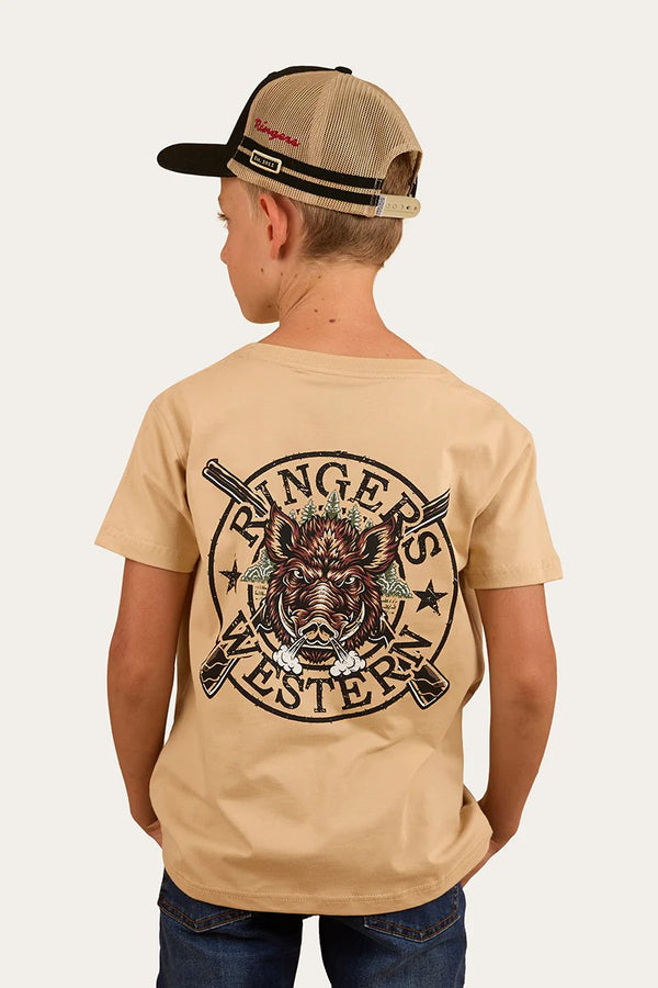 Ringers Western - Kids - Wild Boar Classic Fit T-Shirt ~ DarkSand
