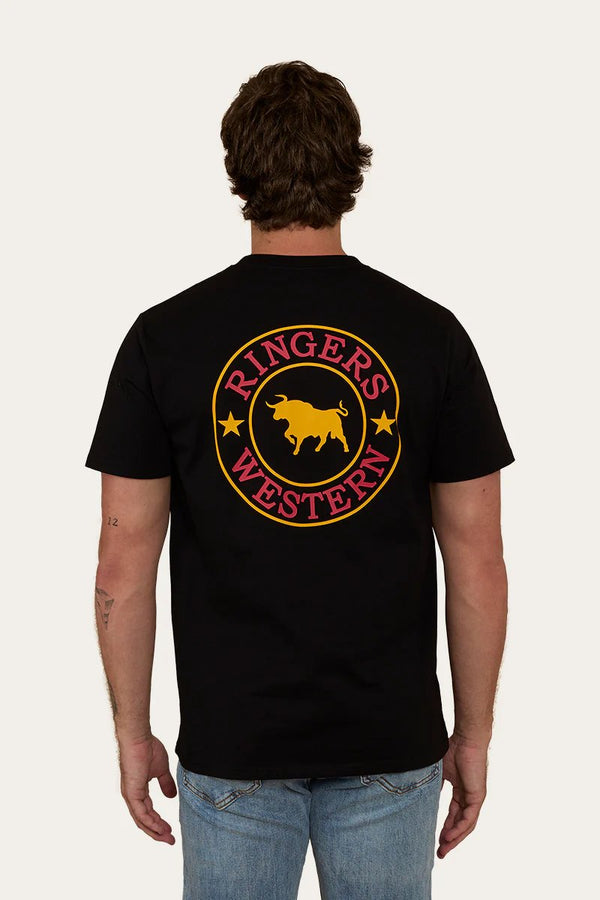 Ringers Western - Signature Bull Loose Tee -Black/Red/Yell