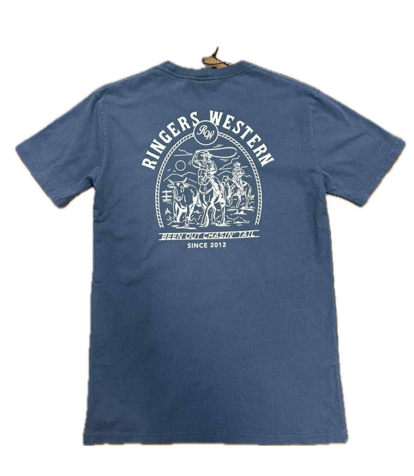 Ringers Western - Mens - Chasin' Tail StockFit Tee - Washed Navy