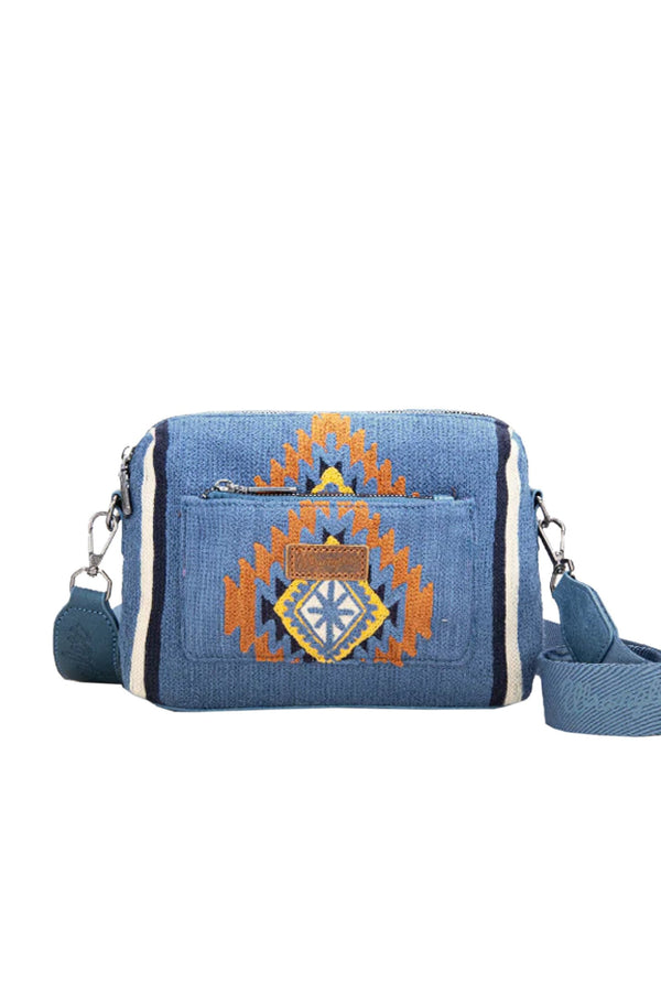 Wrangler - Maya Aztec Crossbody Bag - Blue