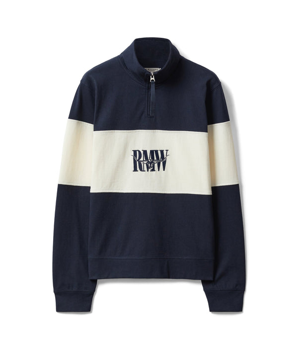 R.M.Williams - Womens - Trickett Panel Sweatshirt - Navy/Ivory