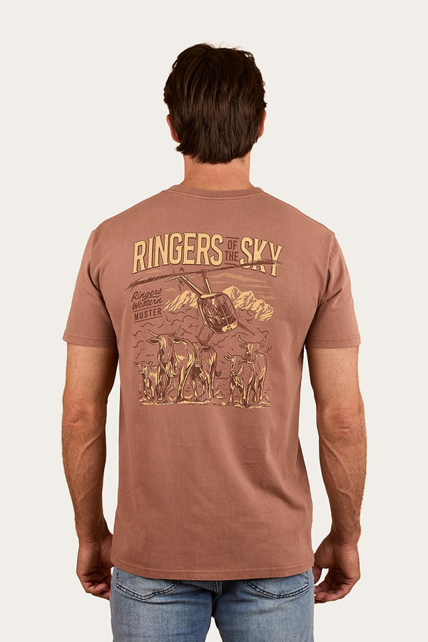Ringers Western - Mens - Ringers Of The Sky Stock Tee-SaddleBrown