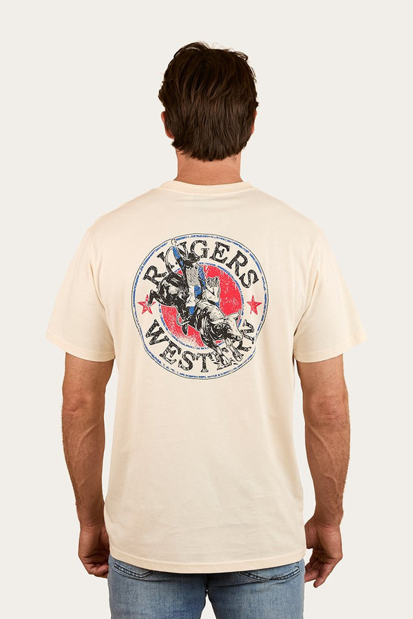 Ringers Western - Mens - Bucking Bull Loose Tee - Off White
