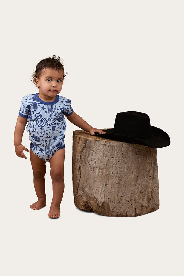 Ringers Western - Kids - Boot Scootin Babies Romper ~ Dusk