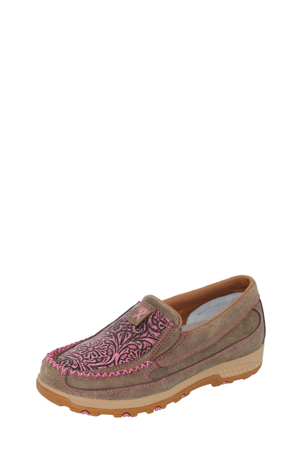 Twisted X - Womens - Mocs SlipOn CellStretch Tooled-Bomb/Pink