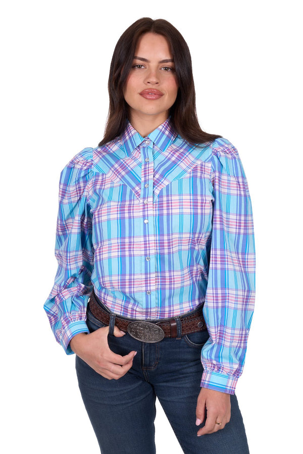 Wrangler - Womens - Emily Check Shirt - Blue