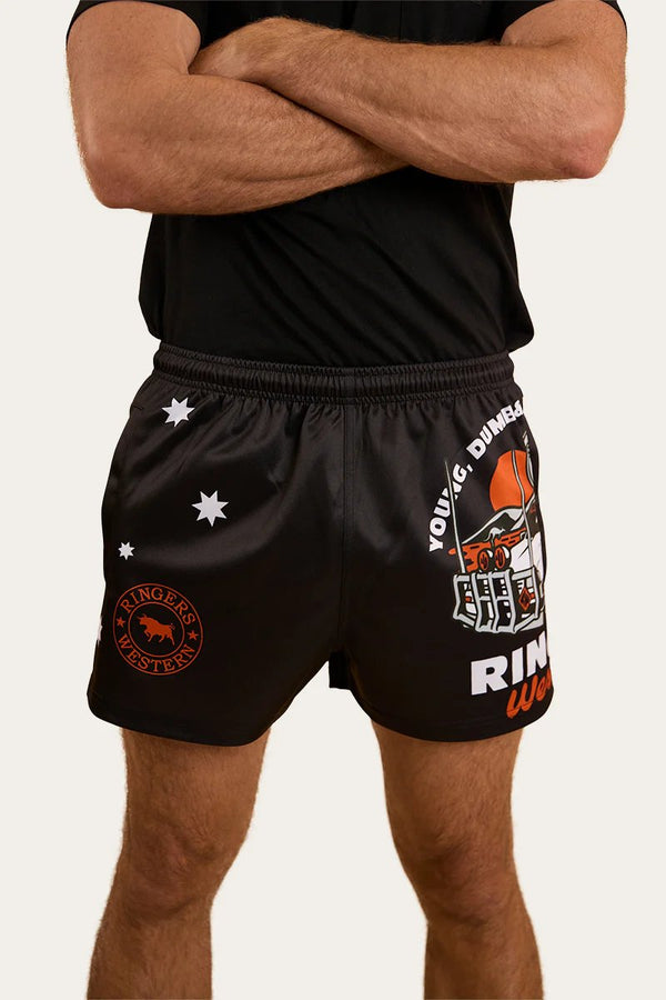 Ringers Western - Unisex - Footy Short Ringers - Young&Dumb - Black