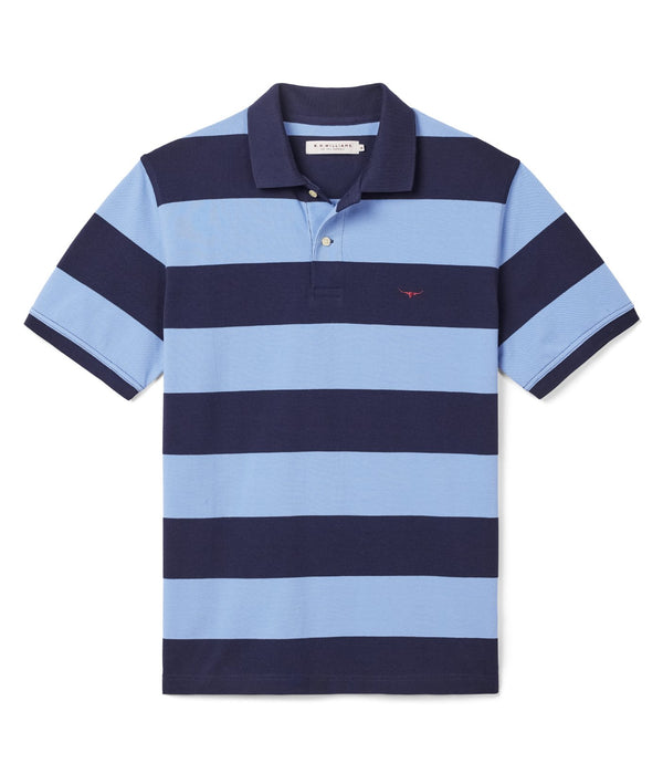 R.M.Williams - Mens - Cradle Stripe Polo - Navy/Blue