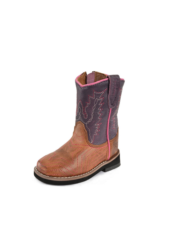 Pure Western - Toddler - High Top Boot (T) - Hadley ~ Purple/Br