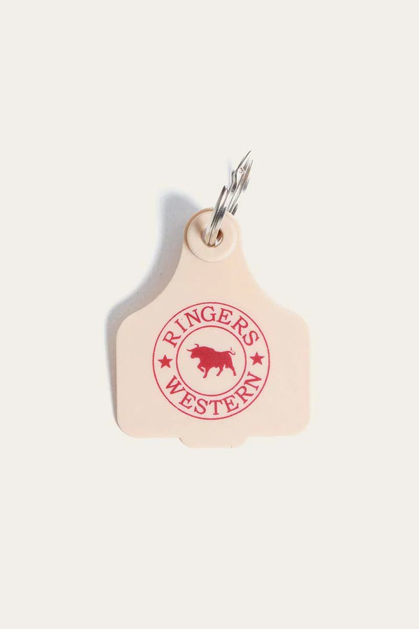 Ringers Western - Cattle Tag Keyring - Biscuit