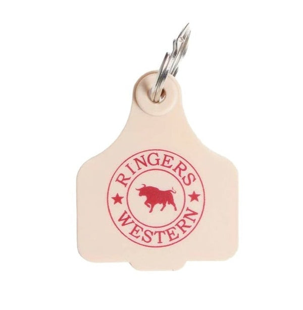 Ringers Western - Cattle Tag Keyring - Biscuit