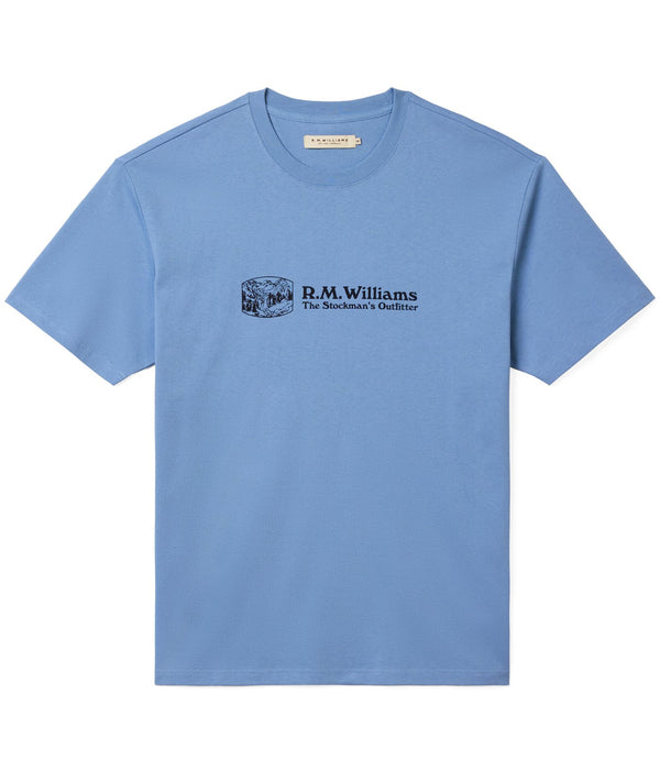 R.M.Williams - Mens - Outfitter T-Shirt - Soft Blue