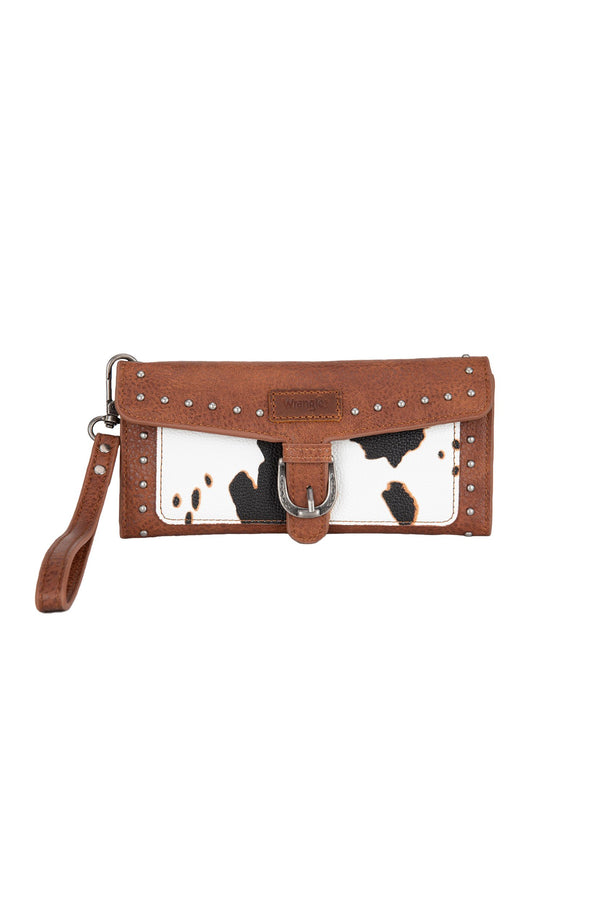 Wrangler - Cow Print Wallet - Dark Tan
