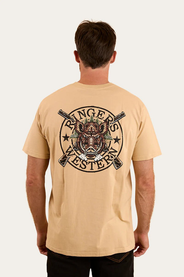 Ringers Western - Mens - Wild Boar Loose Fit T-Shirt - Dark Sand