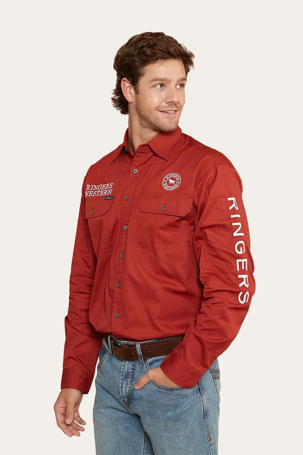 Ringers Western - Mens - Hawkeye Full Button Shirt - Terracotta