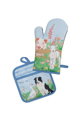 Thomas Cook - Oven Mitt & Pot Holder - Farm Animal -LB