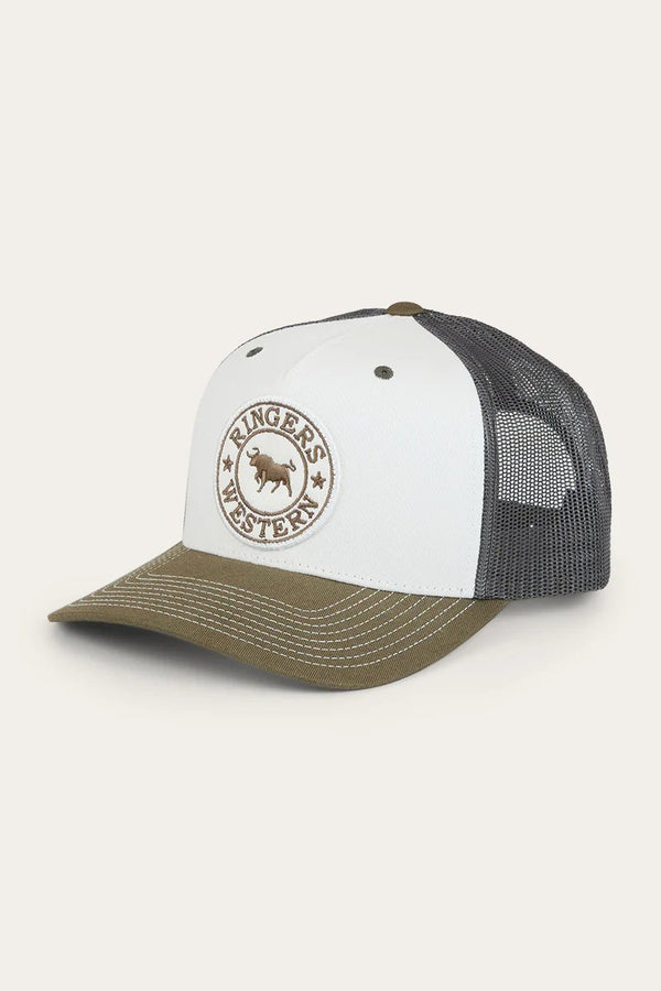 Ringers Western - Cap - Trucker - Army/OffWhite/Charc Mesh