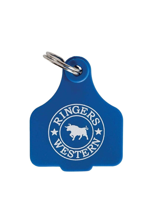 Ringers Western - Cattle Tag Keyring - Royal Blue