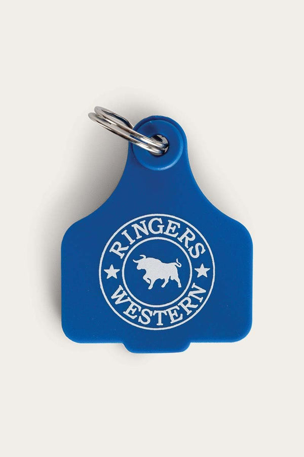 Ringers Western - Cattle Tag Keyring - Royal Blue