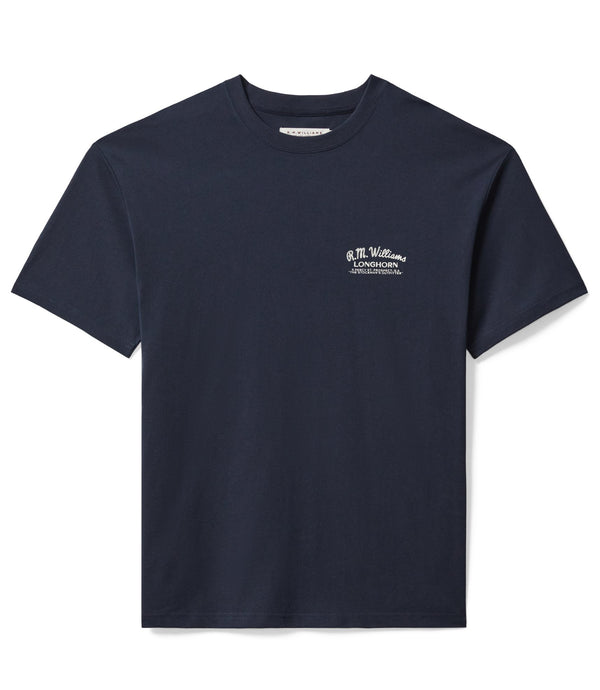 R.M.Williams - Mens - Longhorn T-Shirt - Navy