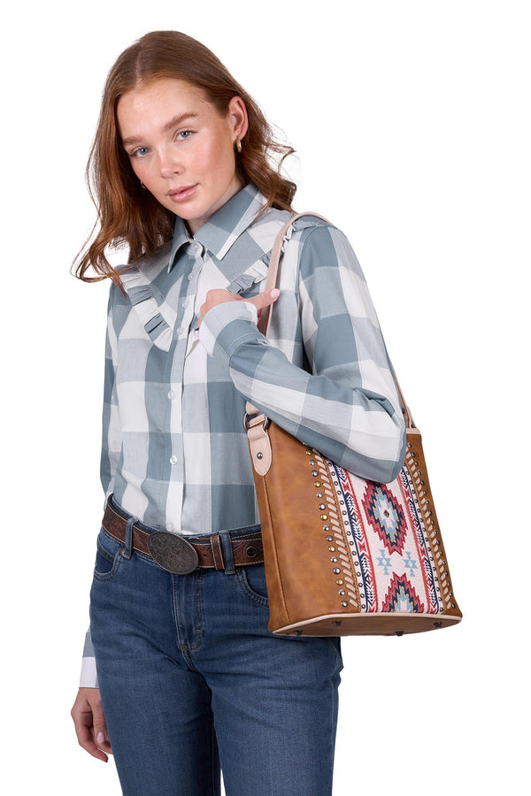 Wrangler - Celina Check L/S Shirt - Blue