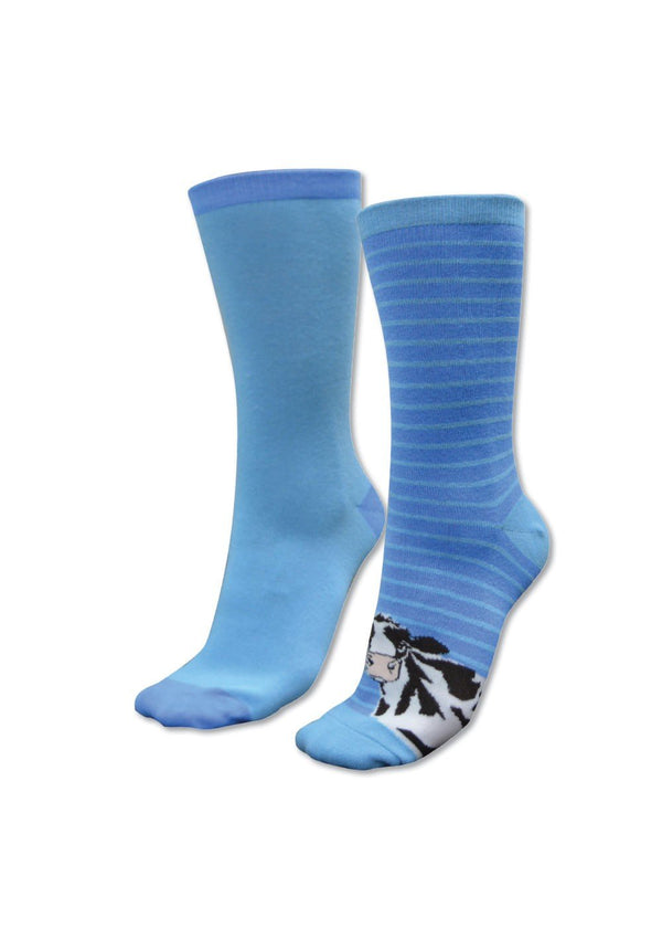 Thomas Cook - Kids - Homestead Sock Kid - Cow ~ Blues