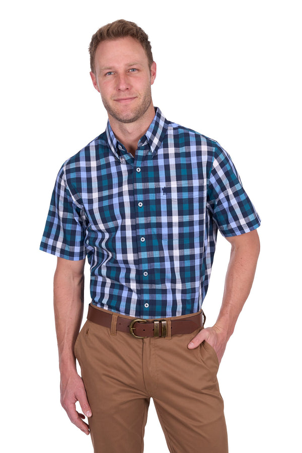 Thomas Cook - Mens - John S/Sleeve Shirt - Navy/Blue